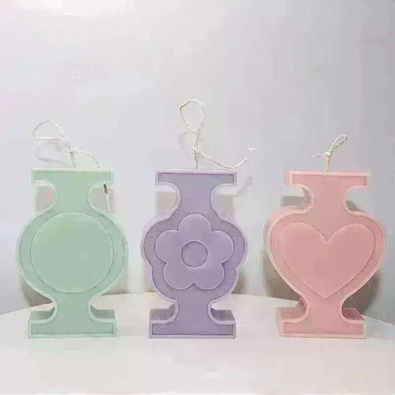 Geometric Love Flower Scented Candle Mold - EX-STOCK CANADA