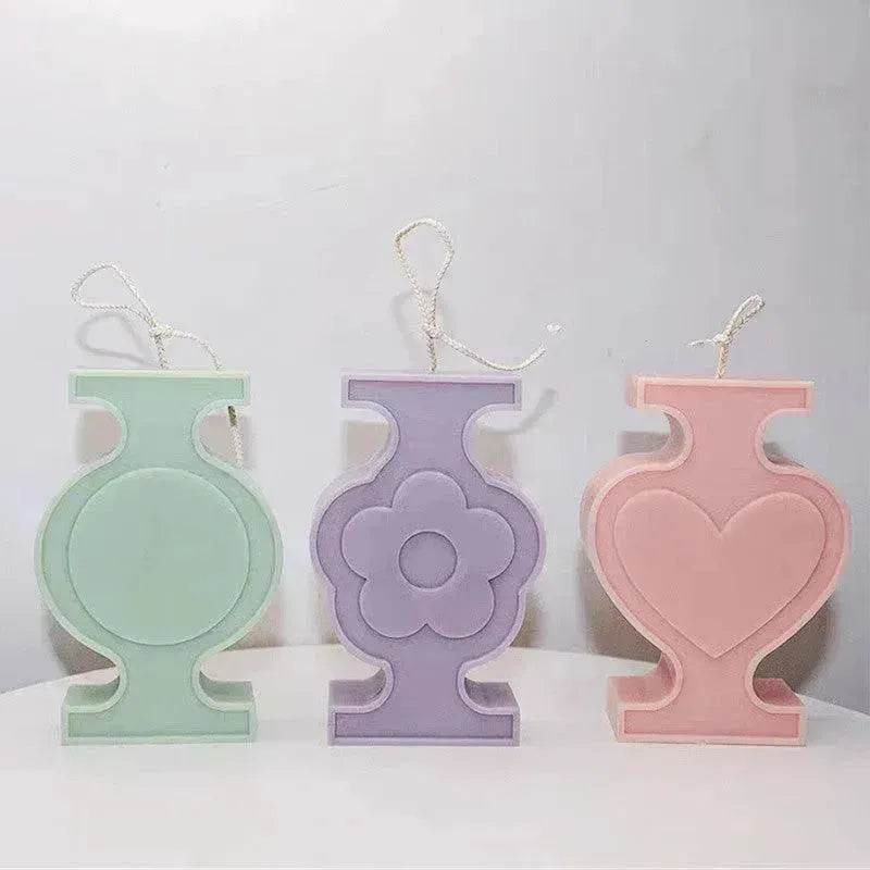 Geometric Love Flower Scented Candle Mold - EX-STOCK Canada