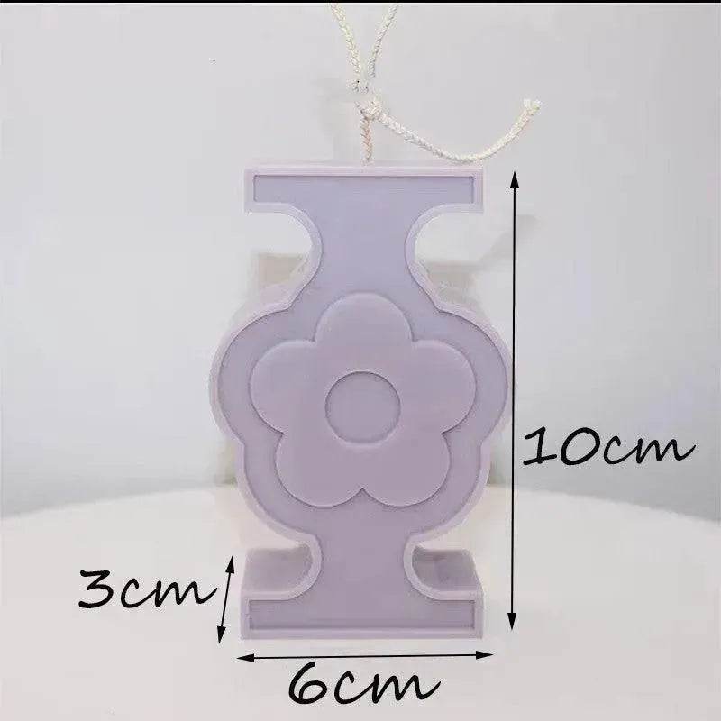 Geometric Love Flower Scented Candle Mold - EX-STOCK Canada