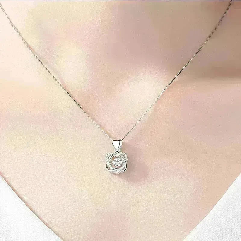 Girls star love fashion rhinestone Pearl Silver necklace for Women - EX-STOCK CANADA