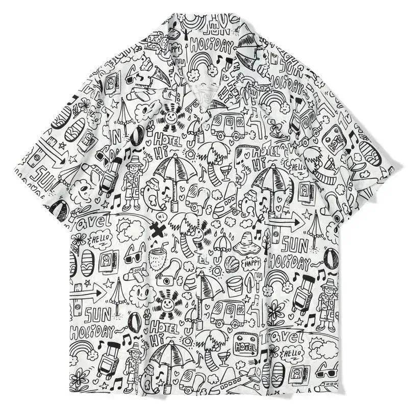 Hawaiian Printed Shirt Short Sleeve - EX-STOCK Canada