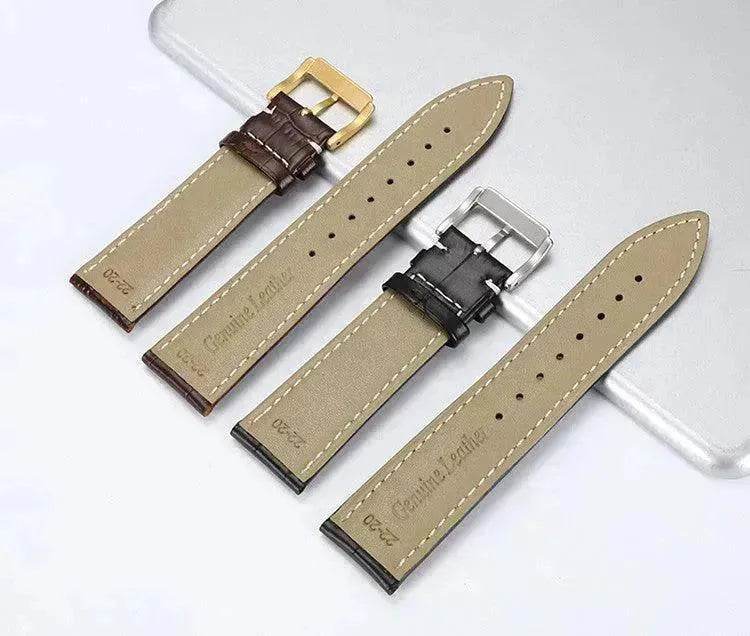 Head Layer Leather Bamboo Knot Pattern Watch Strap Accessories - EX-STOCK Canada