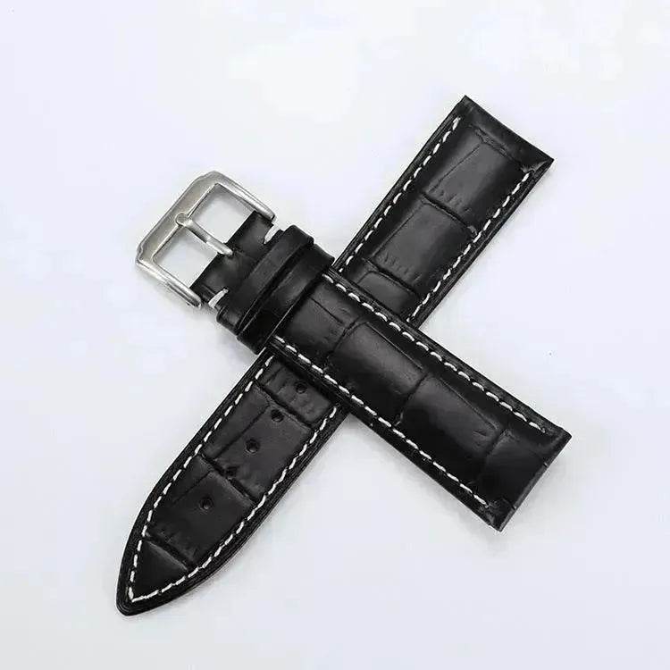 Head Layer Leather Bamboo Knot Pattern Watch Strap Accessories - EX-STOCK Canada