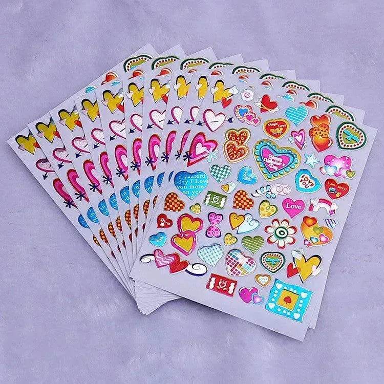 Heart Reward Stickers Gilding Waterproof Laser Plastic - EX-STOCK Canada