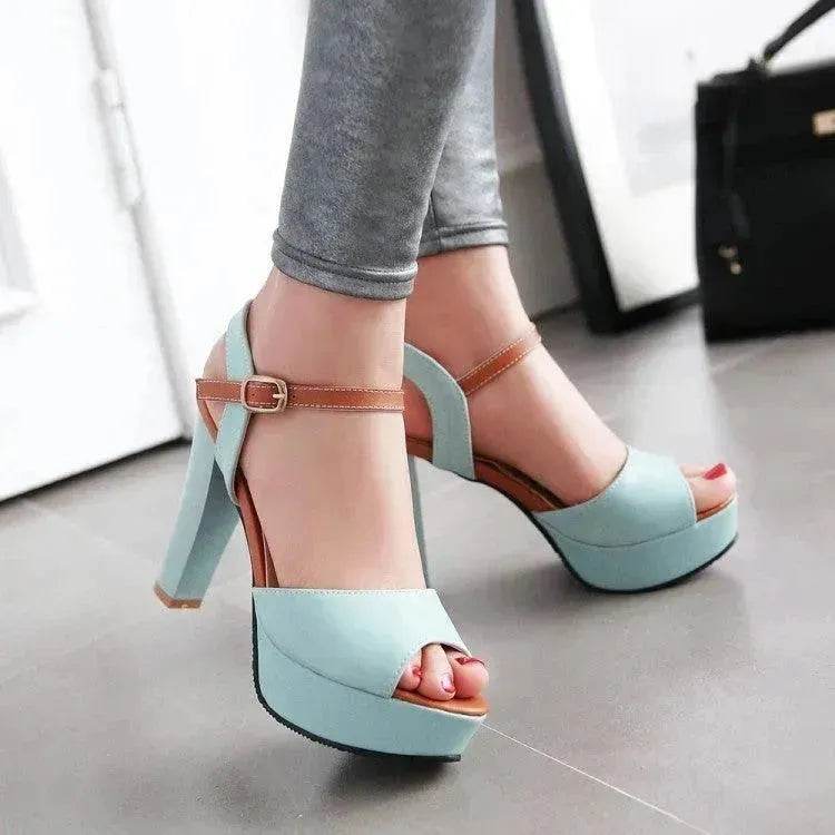 High Heels Waterproof Platform Fish Mouth Shoes - EX-STOCK Canada