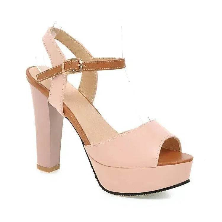 High Heels Waterproof Platform Fish Mouth Shoes - EX-STOCK Canada