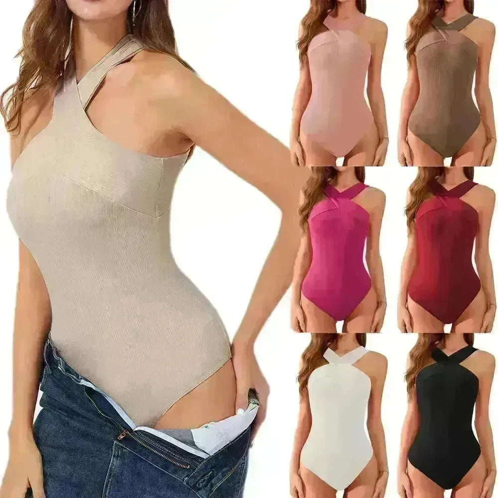 High Waist Slimming Sleeveless Summer Tight Waist Sexy Jumpsuit - EX-STOCK CANADA