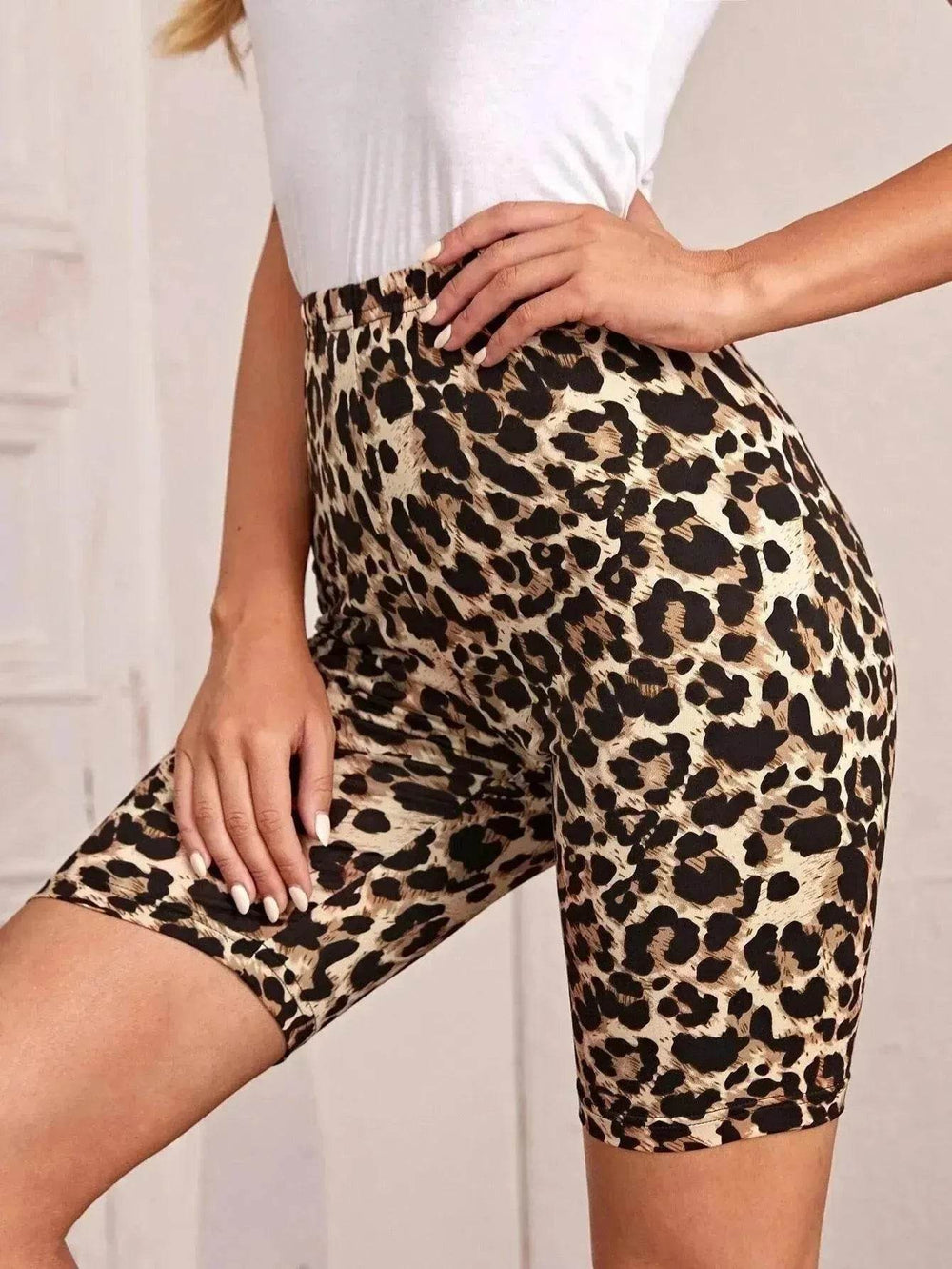 High Waist Tight Leopard Print Shorts Slim Elastic Leggings - EX-STOCK Canada