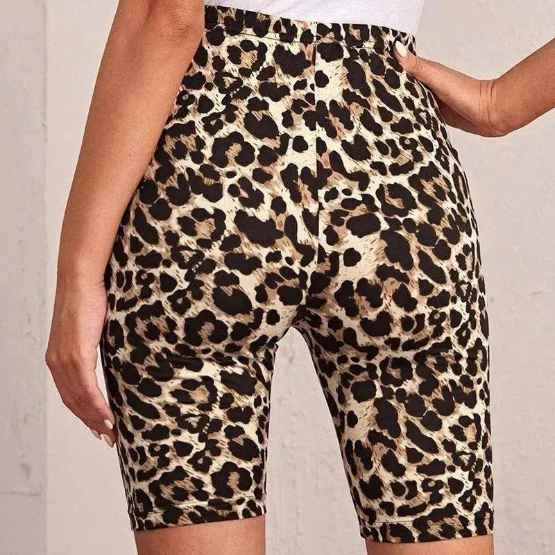 High Waist Tight Leopard Print Shorts Slim Elastic Leggings - EX-STOCK Canada