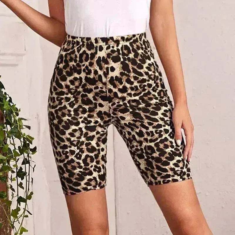High Waist Tight Leopard Print Shorts Slim Elastic Leggings - EX-STOCK Canada