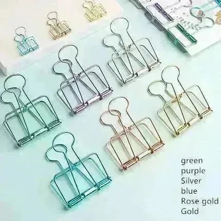 Hollow Metal Large Medium & Small Binder Dovetail Paper Clip - EX-STOCK CANADA