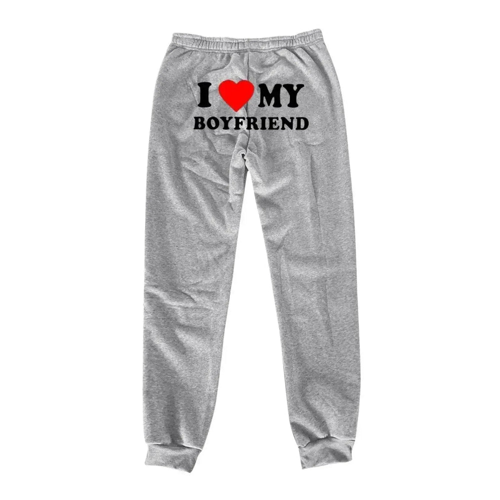Pantalon Imprimé J'aime Mon Petit Ami, Pantalon de Détente Décontracté Homme et Femme, Pantalon de Sport - EX-STOCK CANADA