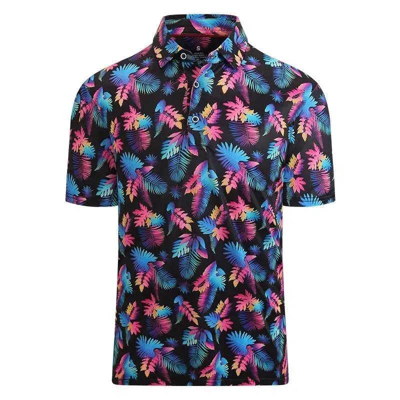 Ice Silk Printed Polo Shirt Men's Short Sleeve - EX-STOCK Canada