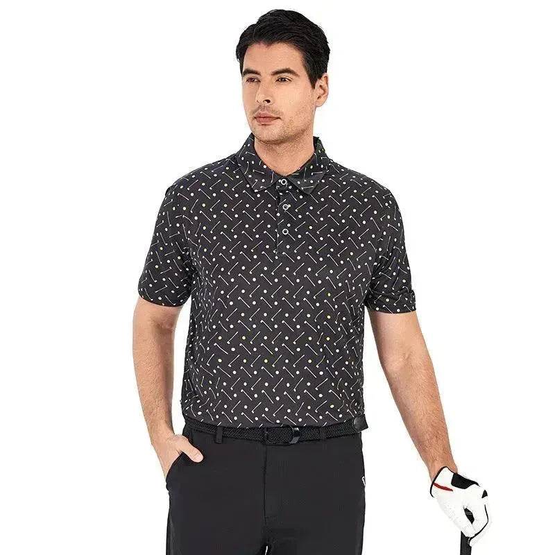 Ice Silk Printed Polo Shirt Men's Short Sleeve - EX-STOCK Canada