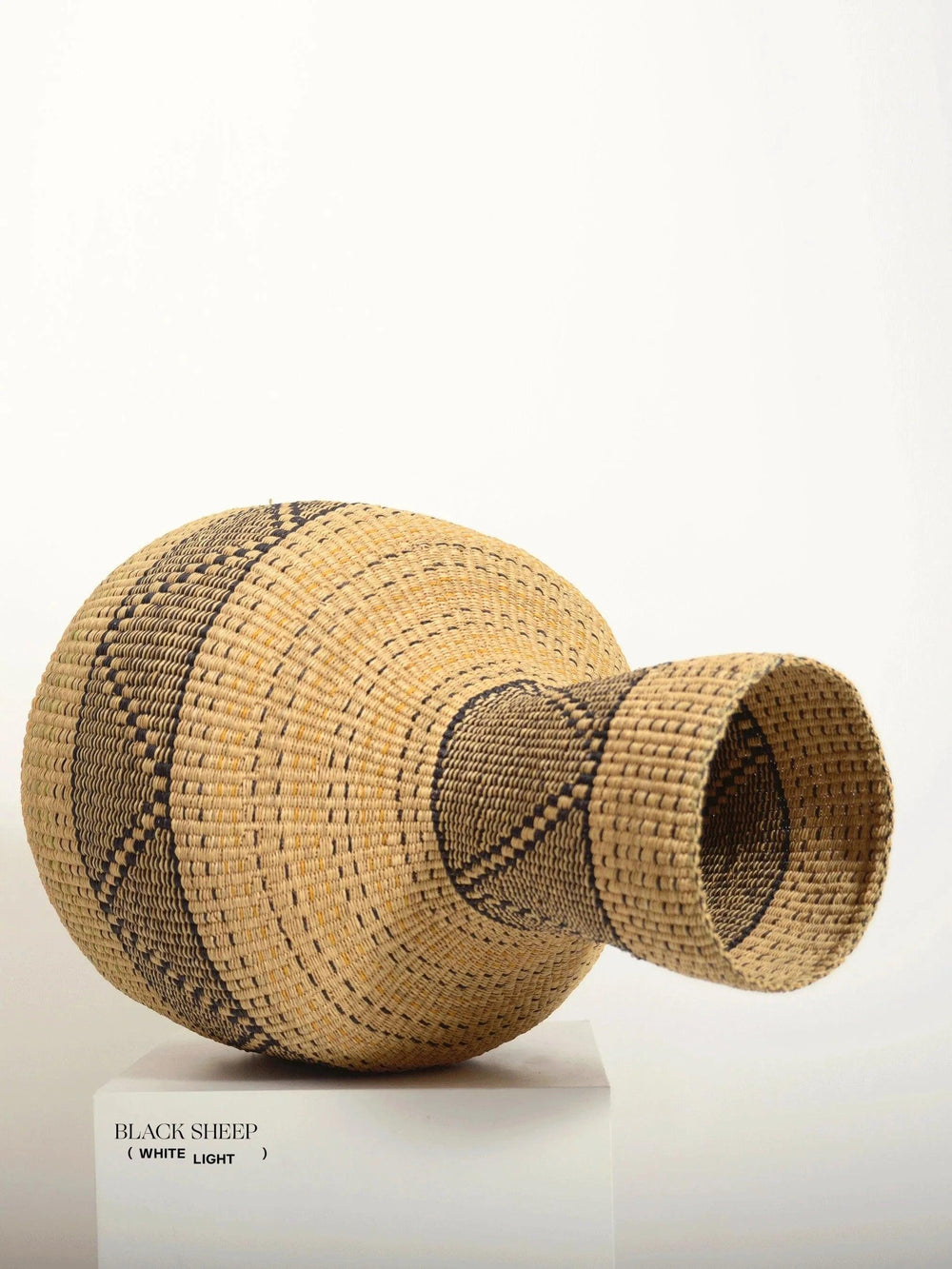 Medium Ghana Bolga 'Linka' Basket NATURAL + BLACK EX-STOCK Canada