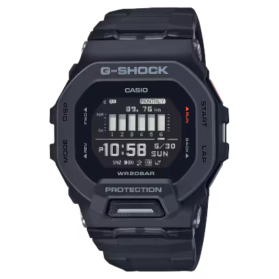 CASIO G-Shock Série GBD-200 Cadran numérique noir | GBD200-1