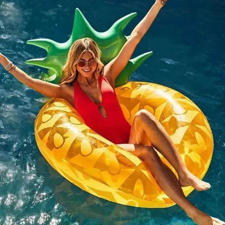 Inflatable Swimming Pool Pineapple Floating Row Air Cushion Bed Summer Water Floating Hammock Air Mattress Water Sports Toys - EX-STOCK Canada
