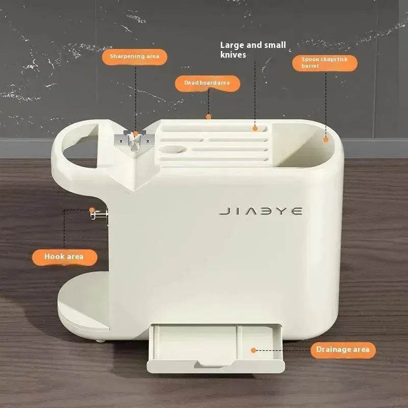 Kitchen Knife Rack Storage Rack Dish Chopsticks Chopping Board Pot Cover - EX-STOCK Canada