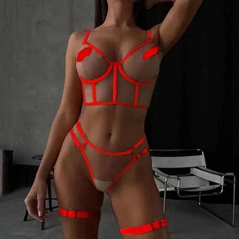 Lace Mesh Girl Lingerie Set - EX-STOCK Canada