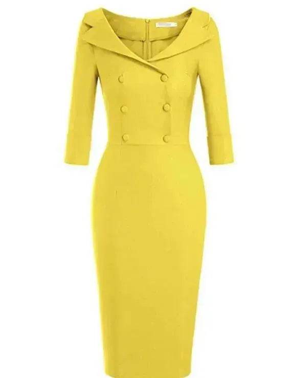 Ladies retro sweetheart collar casual wine dance dress foreign trade wide collar pencil skirt - EX-STOCK Canada