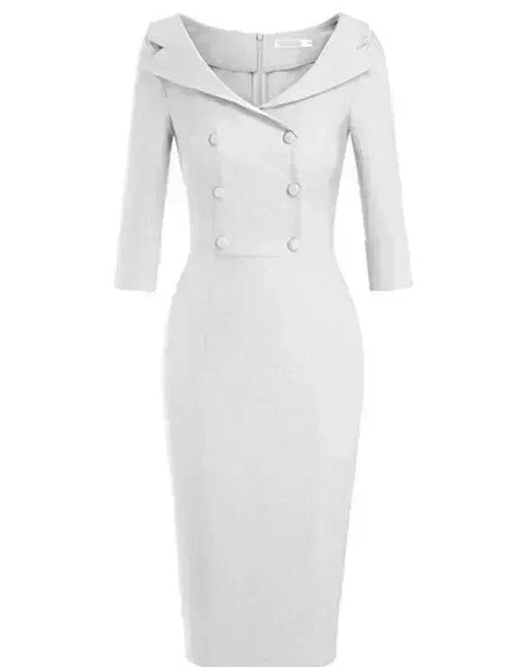 Ladies retro sweetheart collar casual wine dance dress foreign trade wide collar pencil skirt - EX-STOCK Canada