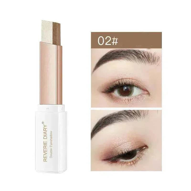 Lazy Eyeshadow Stick Stereo Gradient Shimmer Double Color Eye Shadow Pen Waterproof Easy To Wear Eyeshadow - EX-STOCK Canada