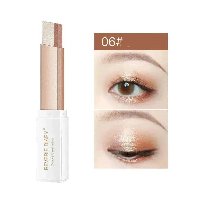Lazy Eyeshadow Stick Stereo Gradient Shimmer Double Color Eye Shadow Pen Waterproof Easy To Wear Eyeshadow - EX-STOCK Canada
