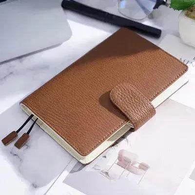 Leather Notebook Lychee Pattern Head Layer Cowhide A6 Loose-Leaf Diary - EX-STOCK Canada