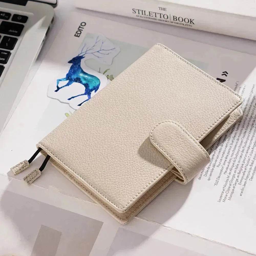 Leather Notebook Lychee Pattern Head Layer Cowhide A6 Loose-Leaf Diary - EX-STOCK Canada