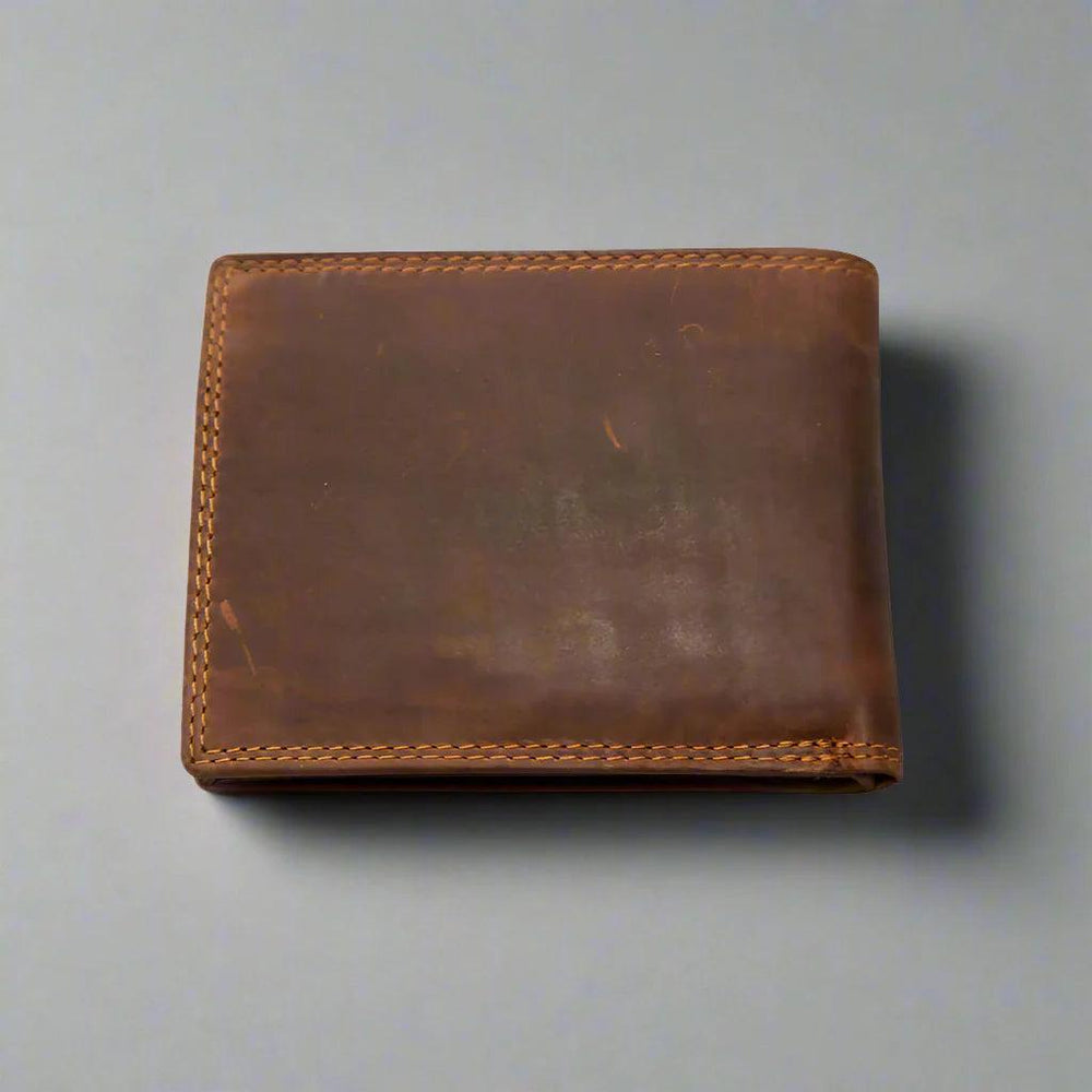 Greenwood Leather Men's Wallet. RFID-Blocking Oil Pull-Up Leather EX-STOCK Canada
