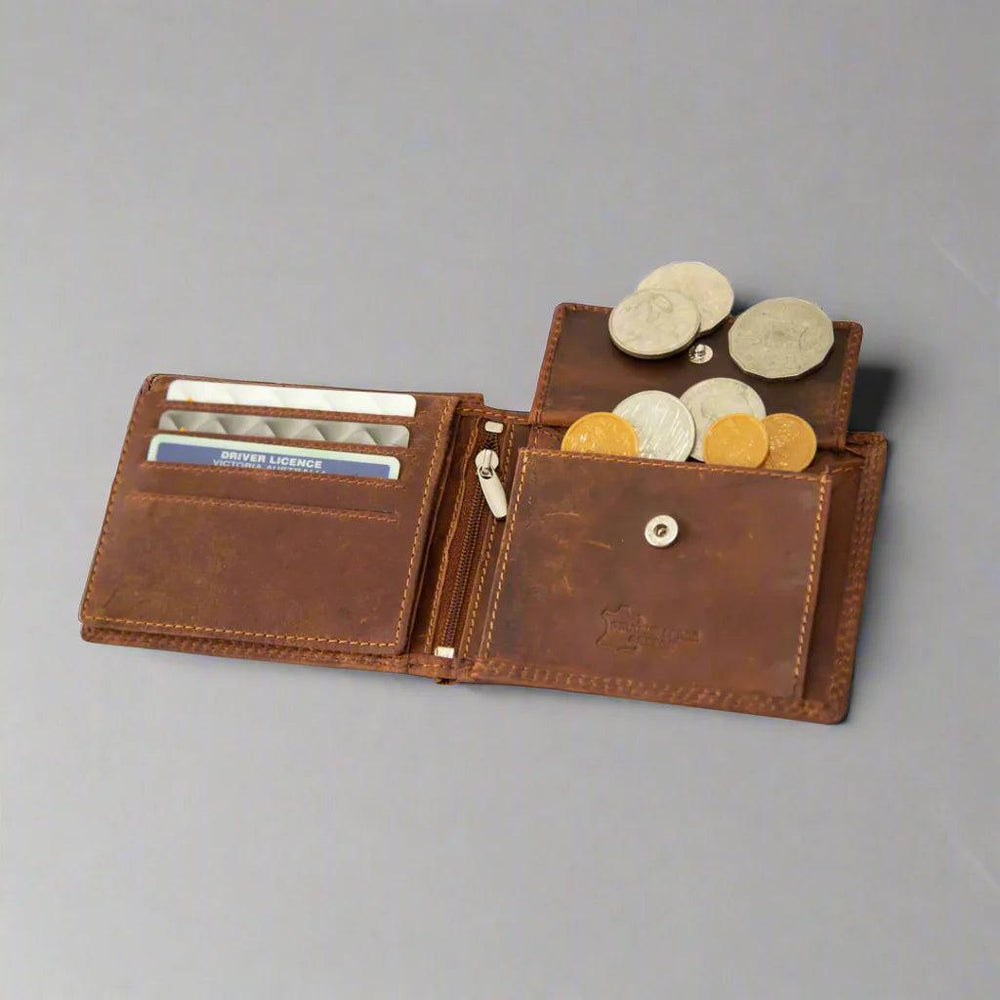 Greenwood Leather Men's Wallet. RFID-Blocking Oil Pull-Up Leather EX-STOCK Canada