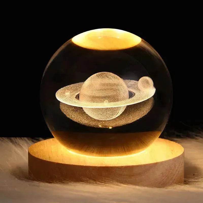LED Night Light Galaxy Crystal Ball Table Lamp 3D Planet Moon Lamp Bedroom Home Decor For Kids Party Children Birthday Gifts - EX-STOCK Canada