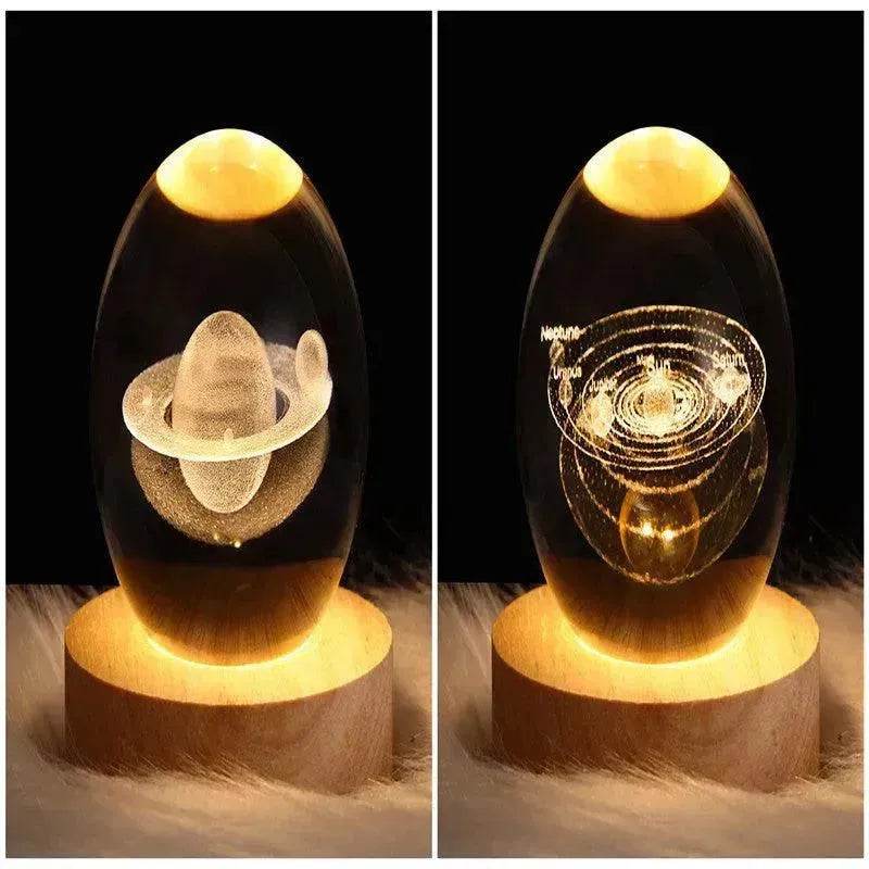 LED Night Light Galaxy Crystal Ball Table Lamp 3D Planet Moon Lamp Bedroom Home Decor For Kids Party Children Birthday Gifts - EX-STOCK Canada