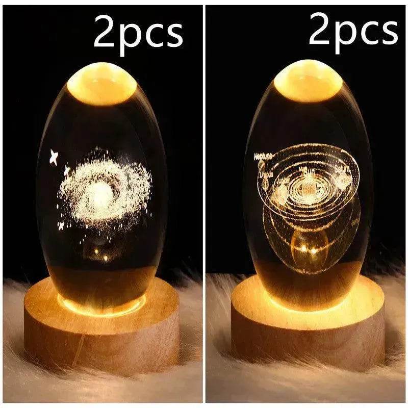 LED Night Light Galaxy Crystal Ball Table Lamp 3D Planet Moon Lamp Bedroom Home Decor For Kids Party Children Birthday Gifts - EX-STOCK Canada