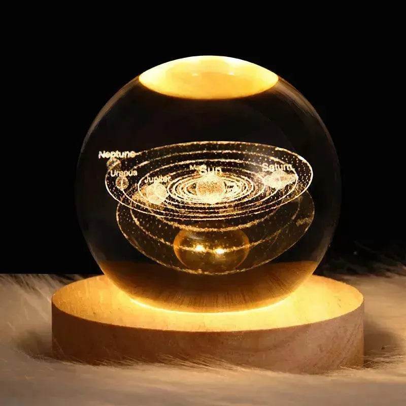 LED Night Light Galaxy Crystal Ball Table Lamp 3D Planet Moon Lamp Bedroom Home Decor For Kids Party Children Birthday Gifts - EX-STOCK Canada
