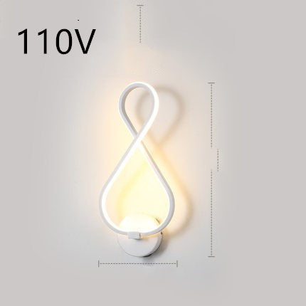 led wall lamp nordic minimalist bedroom bedside lamp EX-STOCK Canada
