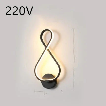 led wall lamp nordic minimalist bedroom bedside lamp EX-STOCK Canada