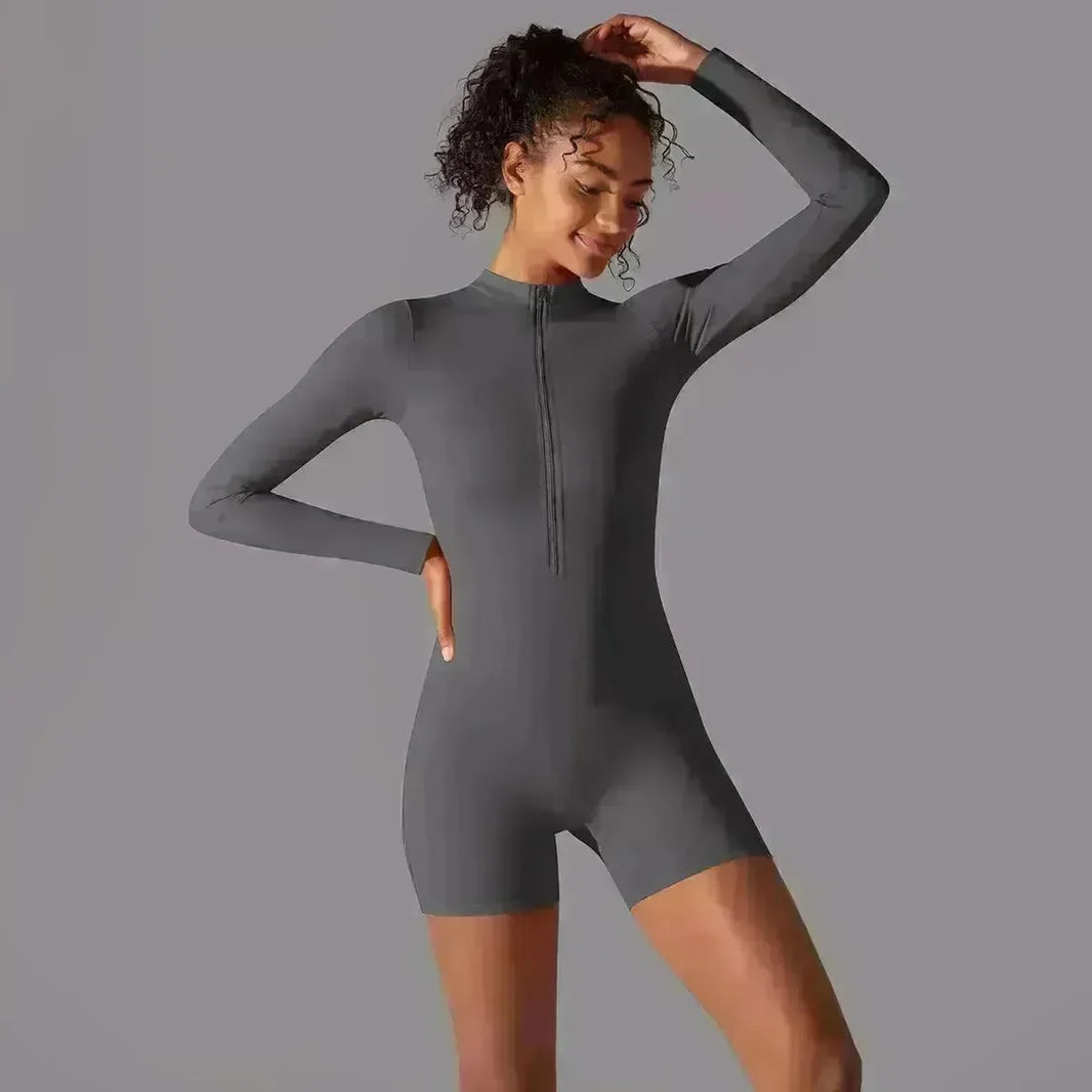 Long Sleeve One-piece Dance Fitness Sports Jumpsuit - EX-STOCK CANADA