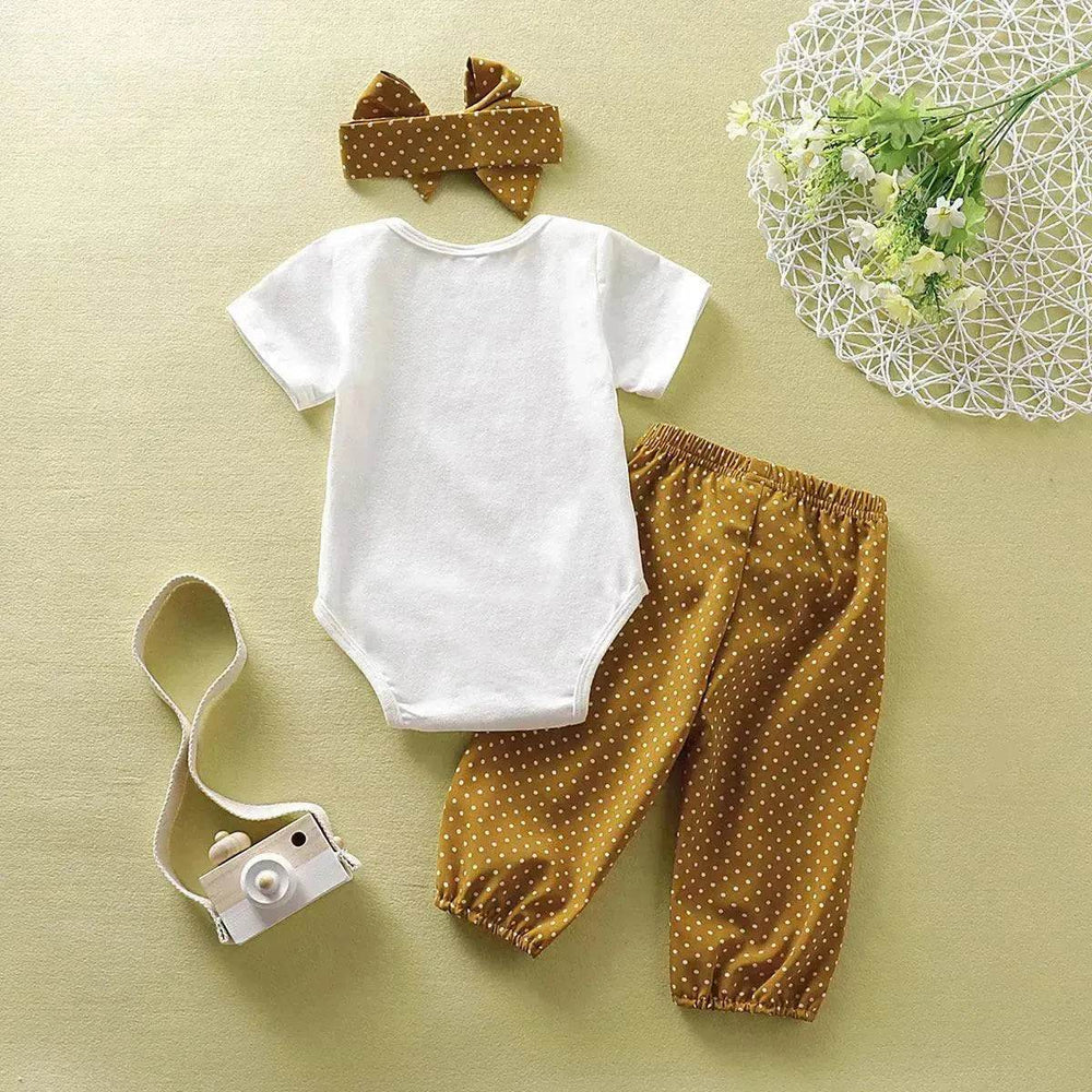 Long-sleeved baby girl Autumn Suit Pullover Three-Piece Children Clothing - EX-STOCK Canada