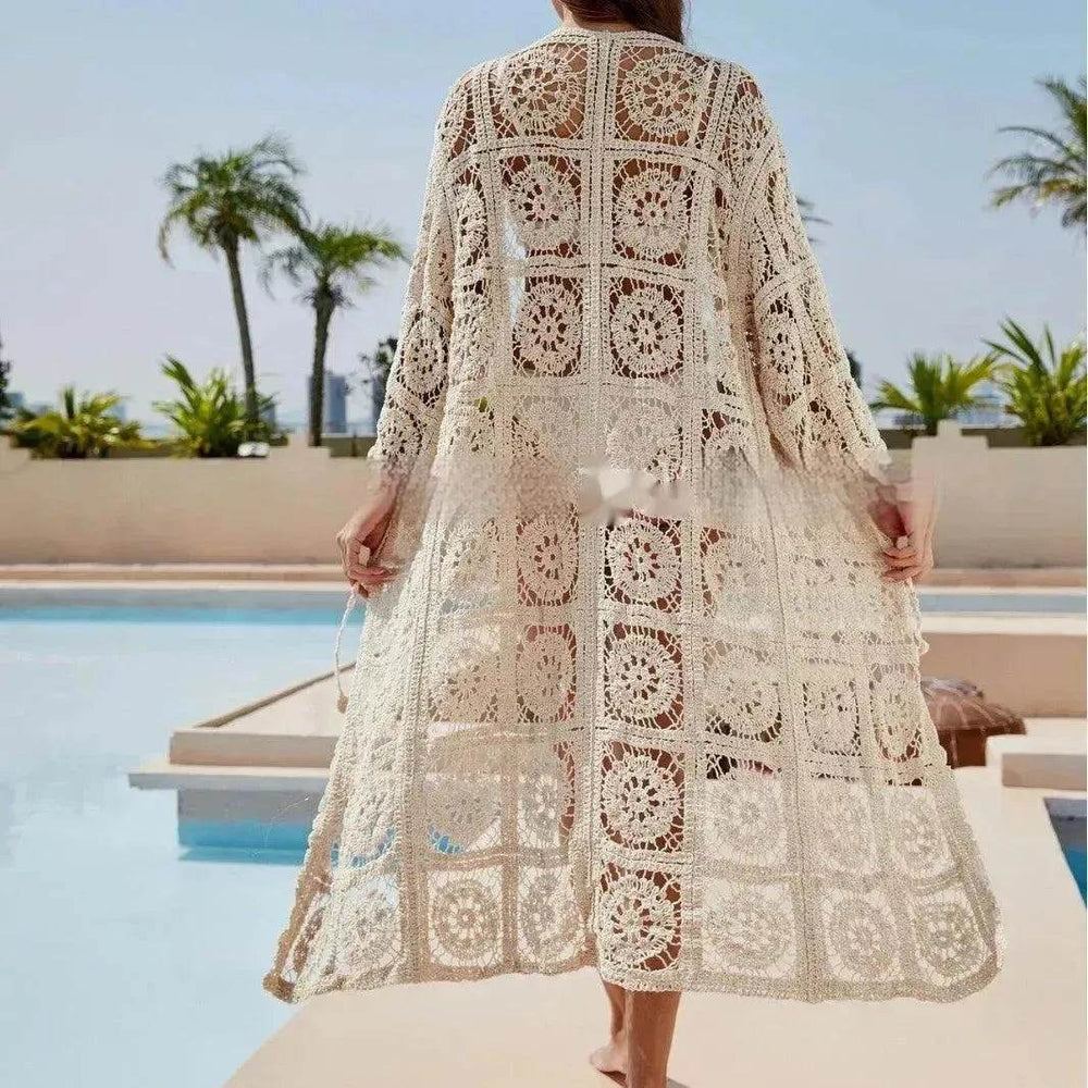 Loose Embroidered Bikini Beach Long Sunproof Wear - EX-STOCK Canada