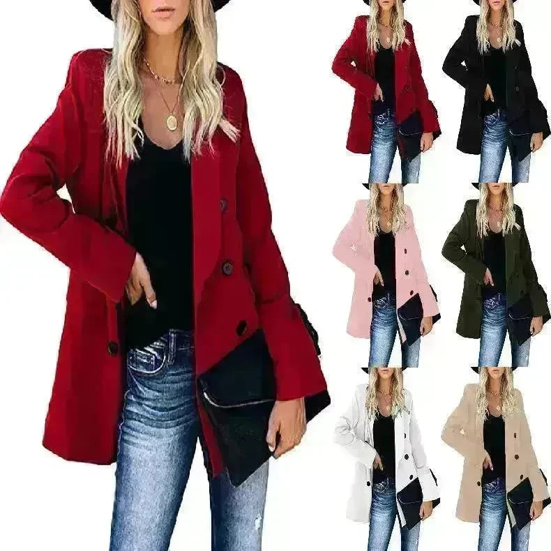 Loose Long-sleeved Knitted Solid Color Sweater - EX-STOCK CANADA