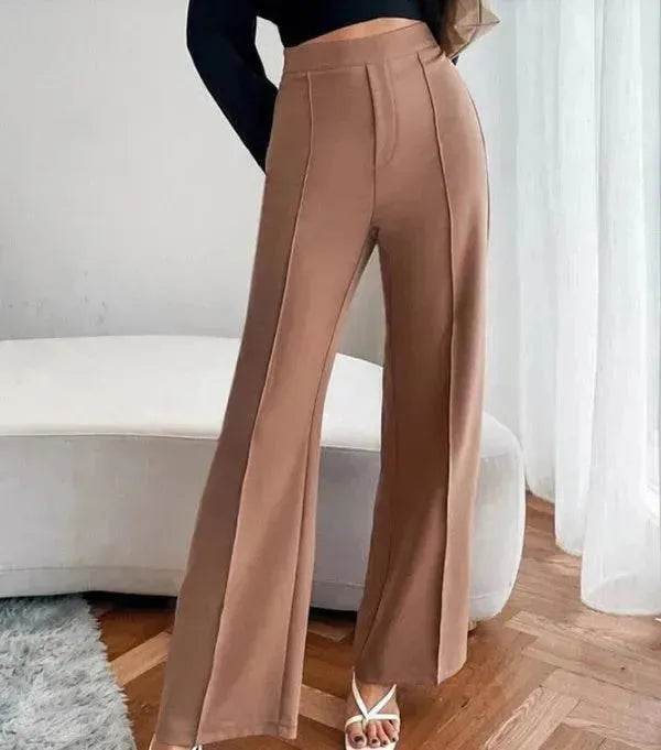 Loose Straight Pants Women High Waist Casual Trousers - EX-STOCK Canada