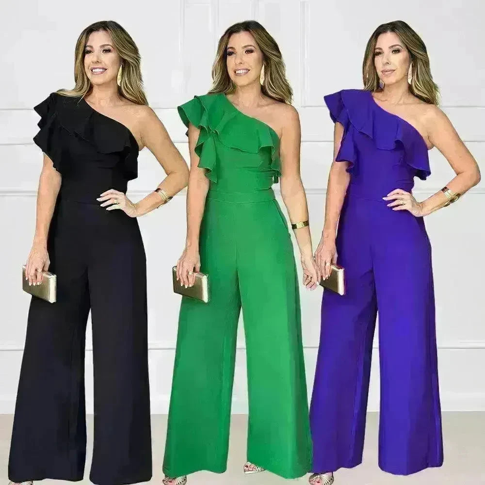 Loose Straight Temperament Women's Jumpsuit - EX-STOCK CANADA