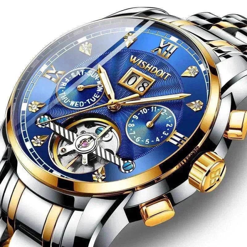 Luxurious Luminous Diamond Tourbillon Hollow Automatic Mechanical Watch - EX-STOCK Canada