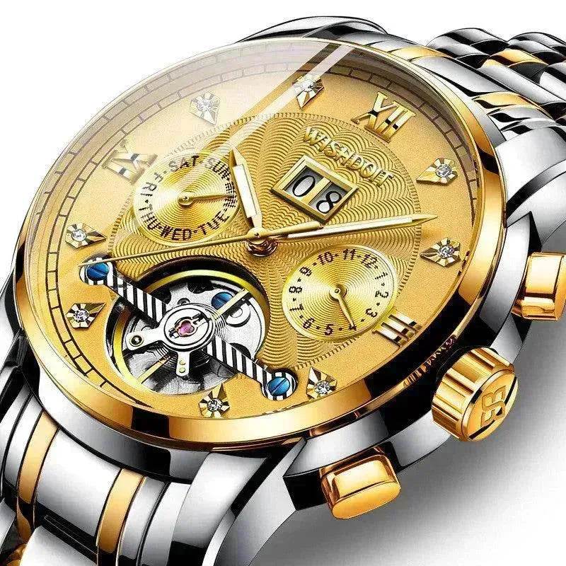 Luxurious Luminous Diamond Tourbillon Hollow Automatic Mechanical Watch - EX-STOCK Canada