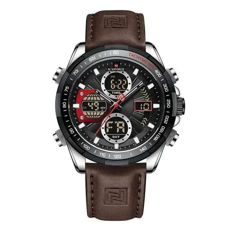 Luxury Men's Waterproof Sports Leather Strap Electronic Multi-function Watch - EX-STOCK Canada