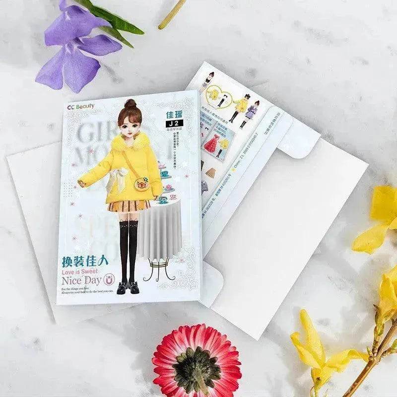 Magnetic Baby Girl Dressing Stickers Baby Clothing Stickers Book Toys - EX-STOCK Canada