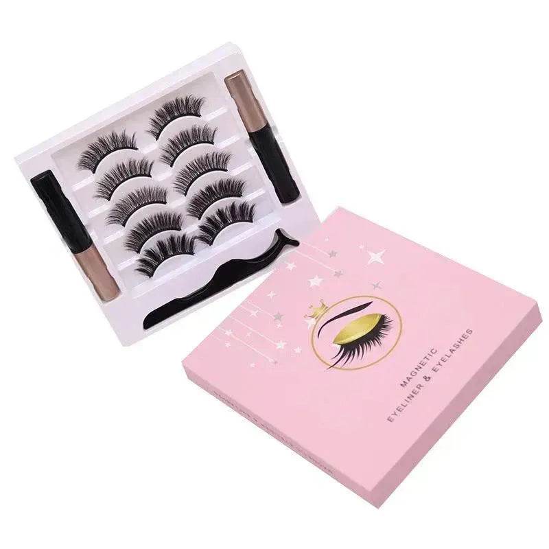 Magnetic Eyelashes Eyeliner Set Long Lasting False Mink Waterproof Eye Lashes Extension Reusable Beauty Makeup Tool - EX-STOCK Canada