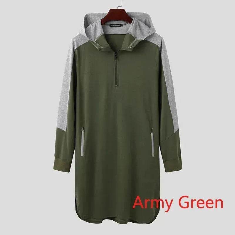 Modischer und eleganter arabischer Männer-Bademantel mit passendem Reißverschlusstaschen-Pullover marokkanische Männer-Dschalabiya - EX-STOCK Canada