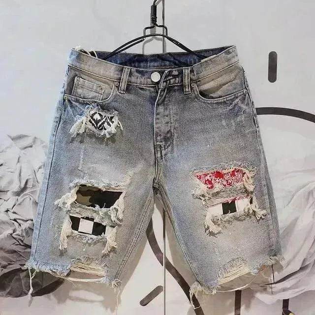 Men's Fashion Casual Ripped Denim Shorts - EX-STOCK Canada